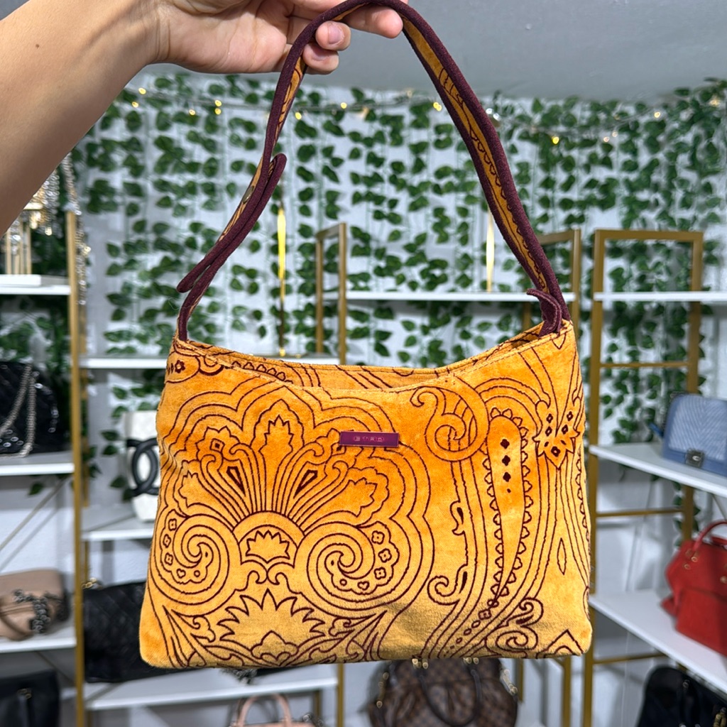 Elegant Yellow Patterned Women's Bag